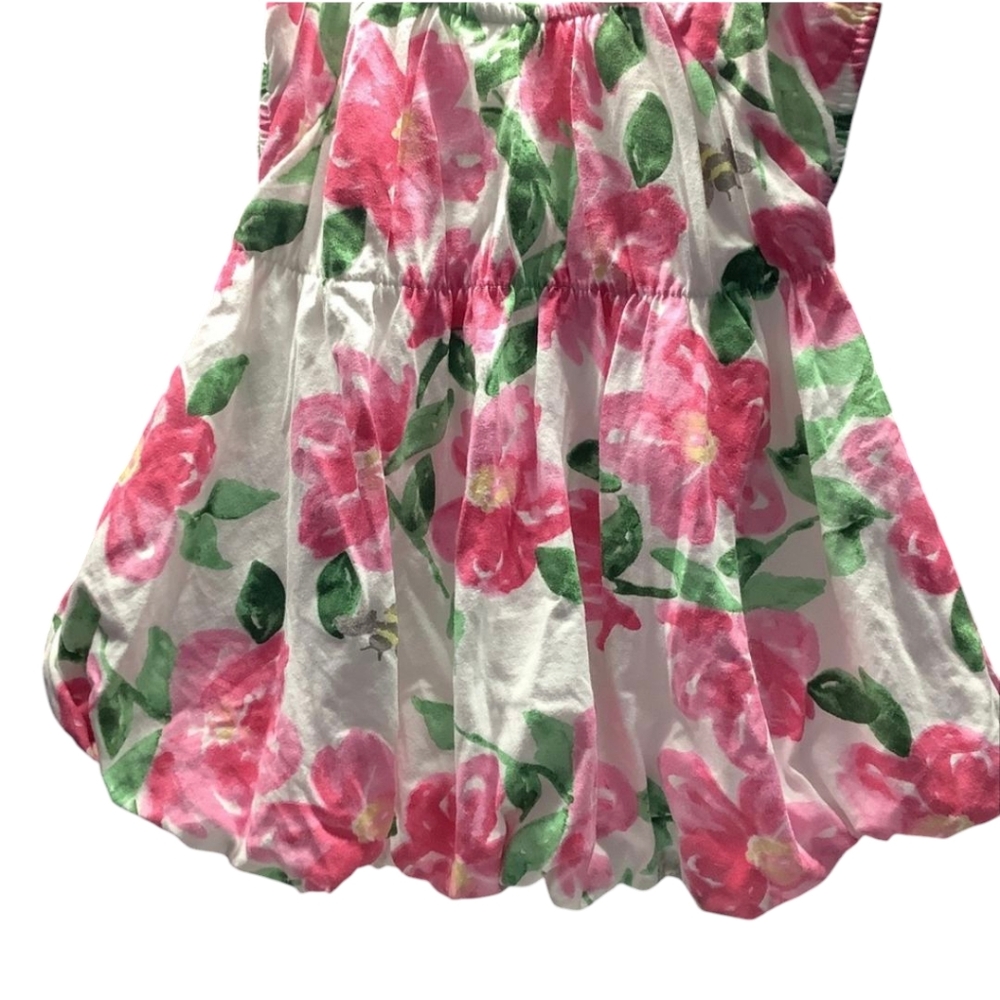 Burt’s Bees Baby | Farm Floral Dress| Magenta-Maple|Organic Cotton Dress NWT